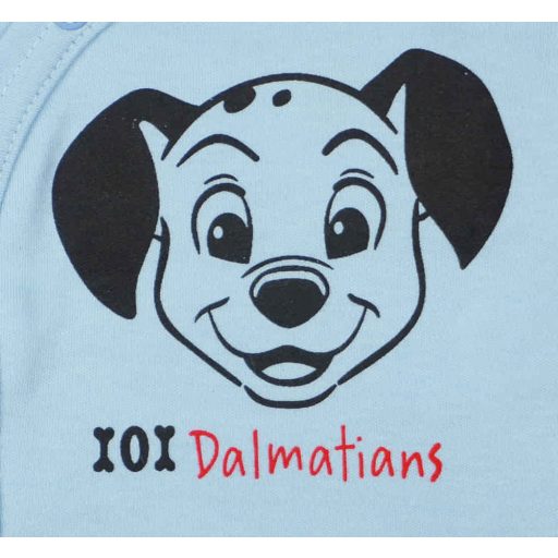 Rövid ujjú elöl patentos kisfiú body 101 kiskutya mintával