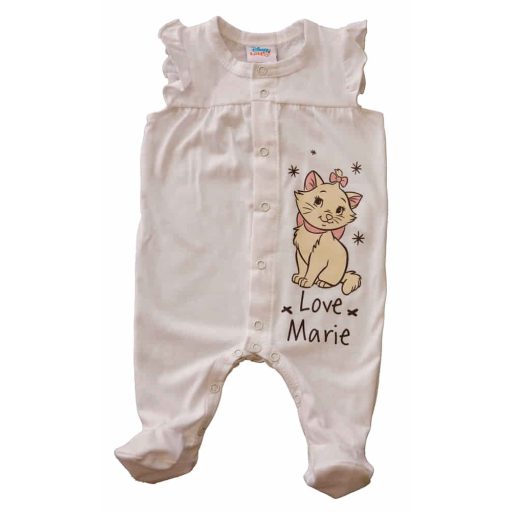 Ujjatlan vékony pamut rugdalózó Marie cica mintával