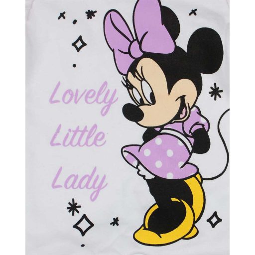 Belül bolyhos hosszú ujjú rugdalózó Minnie egér mintával