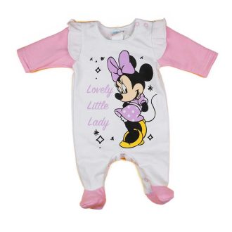   Belül bolyhos hosszú ujjú rugdalózó Minnie egér mintával