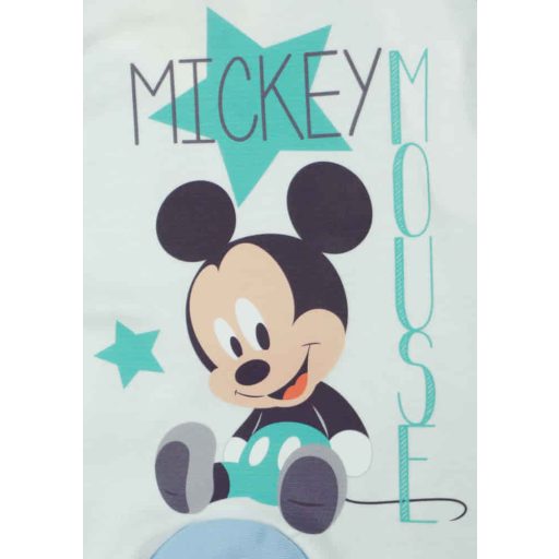 Hosszú ujjú elöl patentos baba rugdalózó Mickey egér mintával