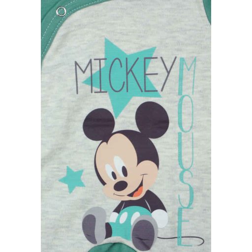 Hosszú ujjú elöl patentos baba rugdalózó Mickey egér mintával