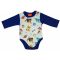 Hosszú ujjú baba body Mancs őrjárat mintával