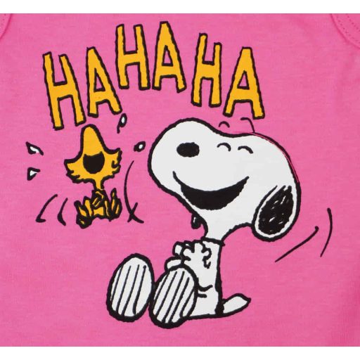 Ujjatlan vékony pamut rugdalózó Snoopy mintával