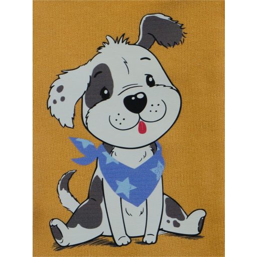 Belül bolyhos 2 részes fiú szabadidő szett Kutyus mintával