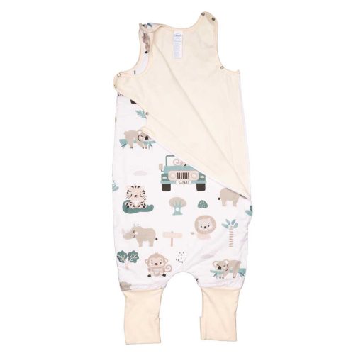 Állatmintás ujjatlan bélelt tipegő hálózsák 2 TOG