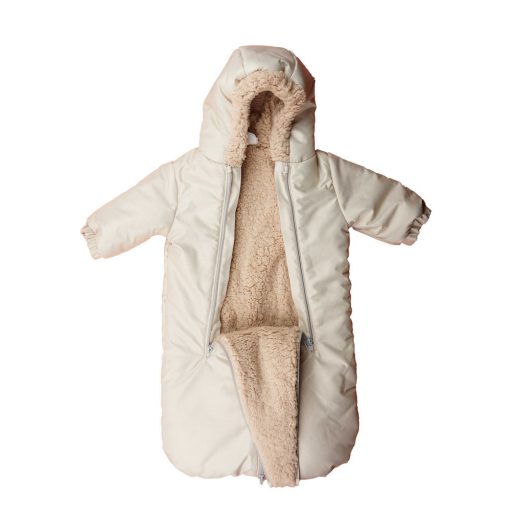 Bébi téli vízlepergetős bundazsák, overál - Maci mintával