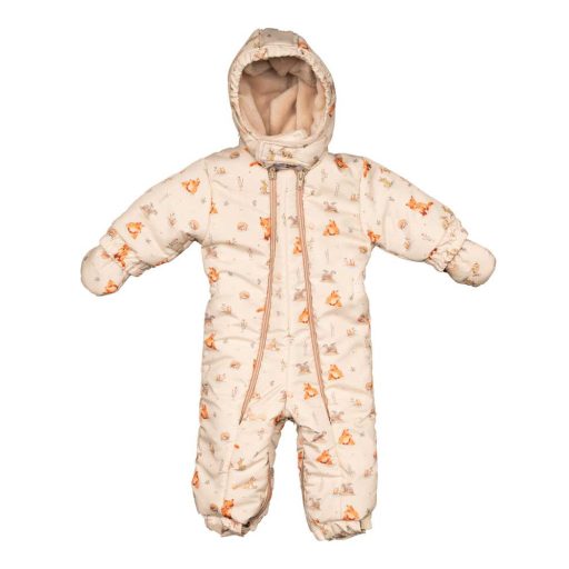 Mintás vízlepergetős, kapucnis bélelt overál kesztyűvel