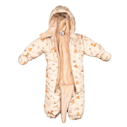 Mintás vízlepergetős, kapucnis bélelt overál kesztyűvel