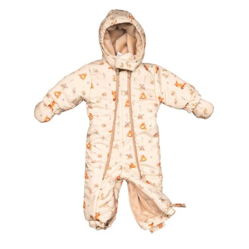 Mintás vízlepergetős, kapucnis bélelt overál kesztyűvel