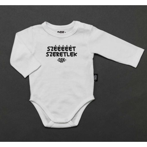 Dorko DRK "Szééééét Szeretlek" mintával nyomott hosszú ujjú baba body