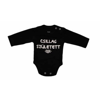Dorko DRK "Csillag Született" mintával nyomott hosszú ujjú baba body   Dorko DRK "Csillag Született" mintával nyomott hosszú ujjú baba body