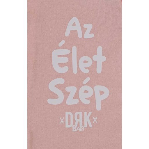 Vékony, pamut, elöl patentos rugdalózó Dorko DRK "Az Élet Szép" mintával
