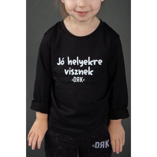 Hosszú ujjú póló  Dorko DRK "Jó helyekre visznek" mintával