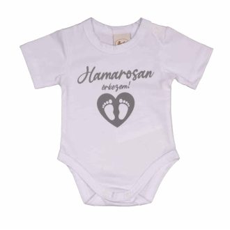   Hamarosan érkezem  újszülött baba body, babaváró ajándék