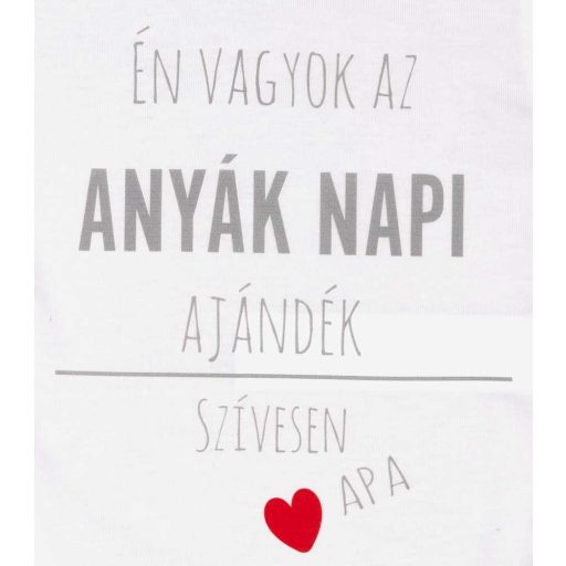 Rövid ujjú Anyák napi baba body