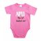 Feliratos rövid ujjú baba body