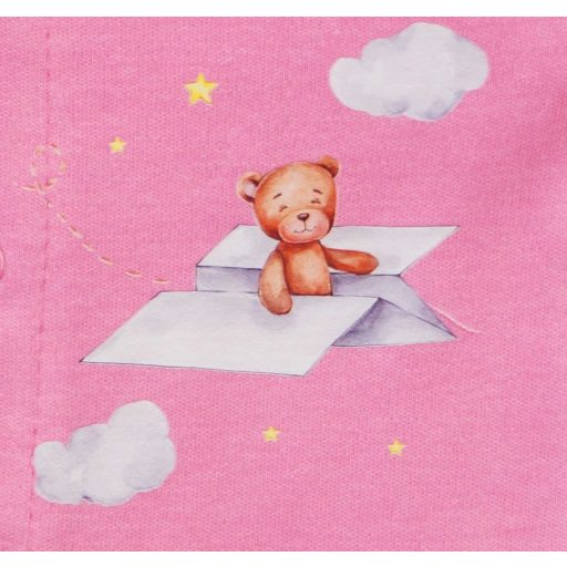 Kislány rugdalózó – Maci mintával, elöl patentos