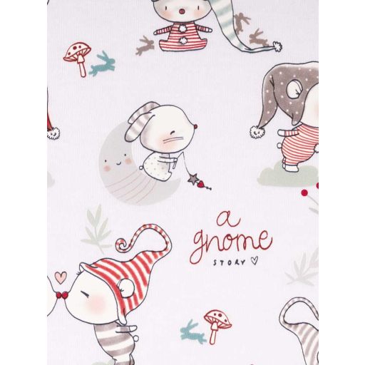 Hosszú ujjú baba body karácsonyi manó mintával