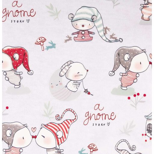 Hosszú ujjú baba body karácsonyi manó mintával