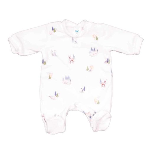 Hosszú ujjú plüss baba rugdalozó jegesmedvés mintával