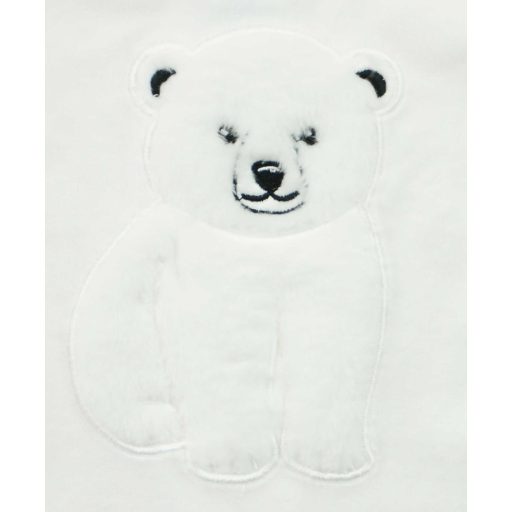 Hosszú ujjú plüss baba rugdalózó jegesmedvés mintával