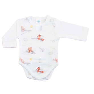 Hosszú ujjú baba body Macis mintával Hosszú ujjú baba body Macis mintával