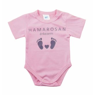   Hamarosan érkezem újszülött baba body, babaváró ajándék