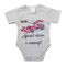 Feliratos rövid ujjú baba body
