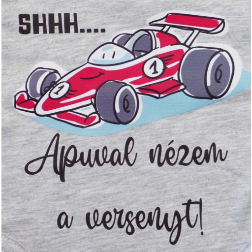 Feliratos rövid ujjú baba body