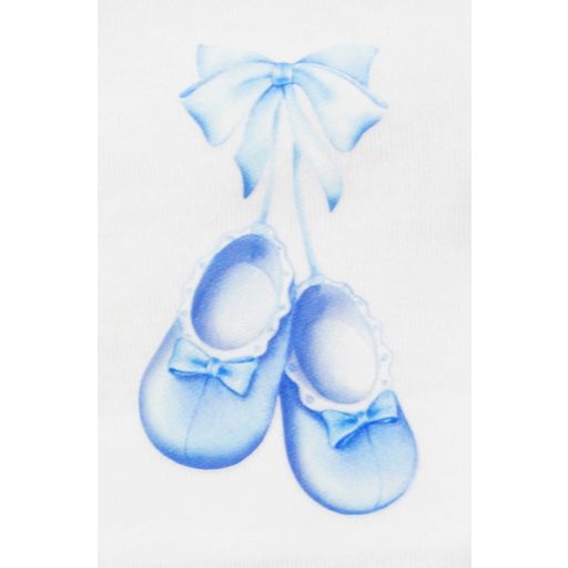 Elöl patentos hosszú ujjú baba body – Kis cipő mintával