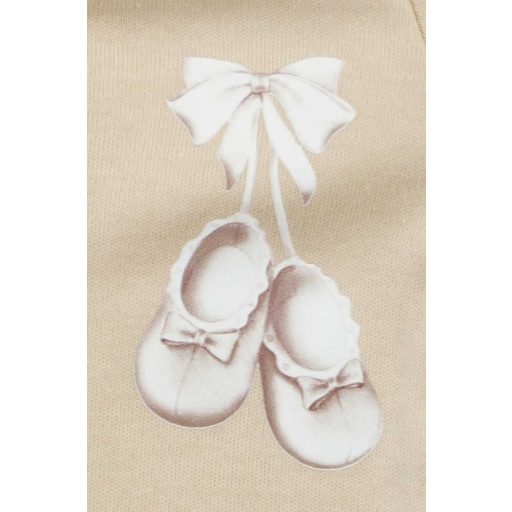Hosszú ujjú pamut rugdalózó – Kis cipő mintával