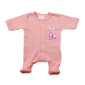 Hosszú ujjú pamut rugdalózó – Kis cipő mintával