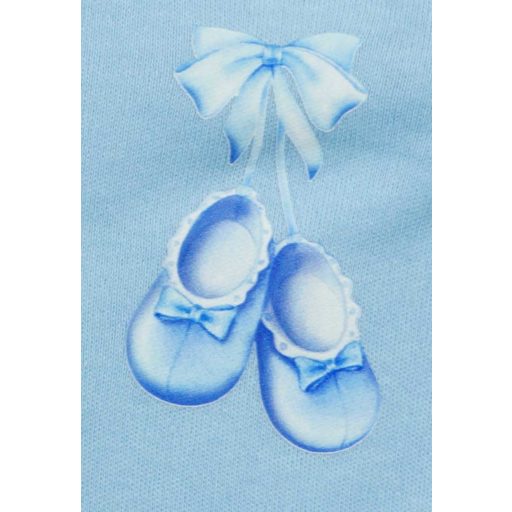 Hosszú ujjú pamut rugdalózó – Kis cipő mintával