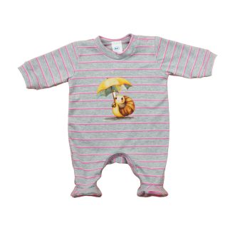 Vékony, pamut rugdalózó - Csiga mintával Vékony, pamut rugdalózó - Csiga mintával