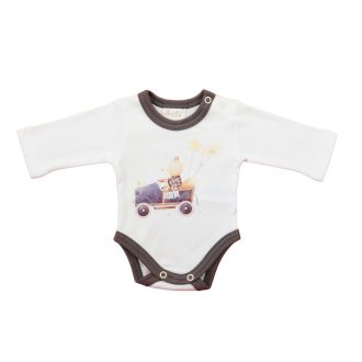 Baba body, hosszú ujjú - Rókás  mintával Baba body, hosszú ujjú - Rókás  mintával