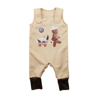 Belül bolyhos ujjatlan baba rugdalózó – állatos mintával, 2 az 1-ben méret   Belül bolyhos ujjatlan baba rugdalózó – állatos mintával, 2 az 1-ben méret