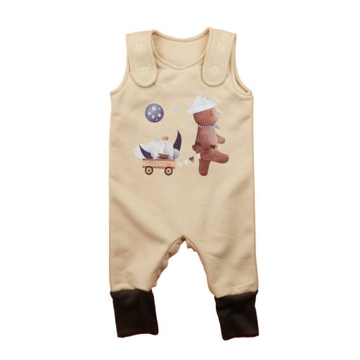 Belül bolyhos ujjatlan baba rugdalózó – állatos mintával, 2 az 1-ben méret