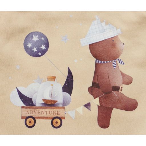 Belül bolyhos ujjatlan baba rugdalózó – állatos mintával, 2 az 1-ben méret