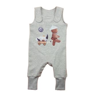 Belül bolyhos ujjatlan baba rugdalózó – állatos mintával, 2 az 1-ben méret   Belül bolyhos ujjatlan baba rugdalózó – állatos mintával, 2 az 1-ben méret