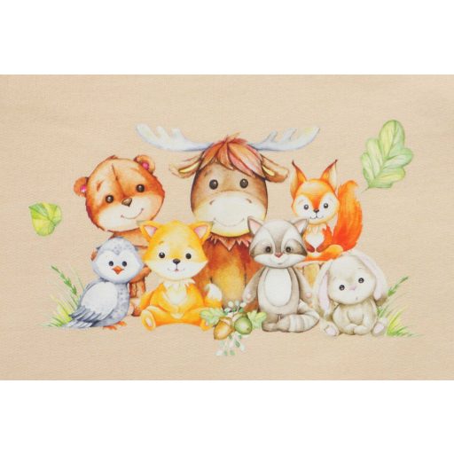 Belül bolyhos, hosszú ujjú baba rugdalózó – Állatos mintával