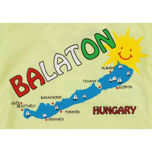 Rövid ujjú baba body Balaton felirattal
