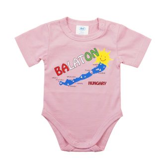 Rövid ujjú baba body Balaton felirattal