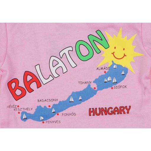 Rövid ujjú baba body Balaton felirattal
