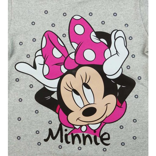 Hosszú ujjú belül bolyhos kislány póló Minnie mintával