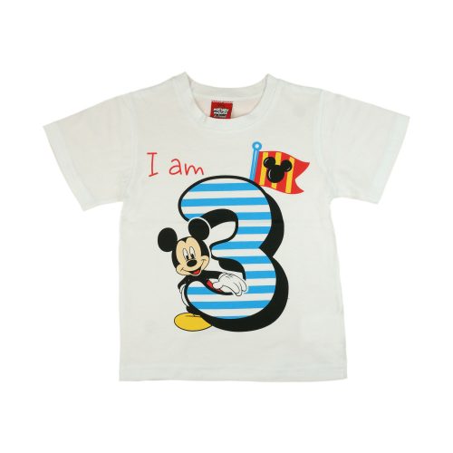 Disney Mickey szülinapos kisfiú póló 3 éves