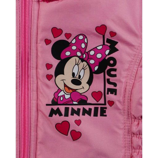 Vízlepergetős bélelt kapucnis kabát Minnie egér mintával