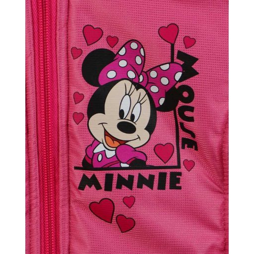 Vízlepergetős bélelt kapucnis kabát Minnie egér mintával