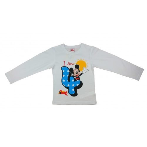 Disney Mickey hosszú ujjú szülinapos póló 4 éves