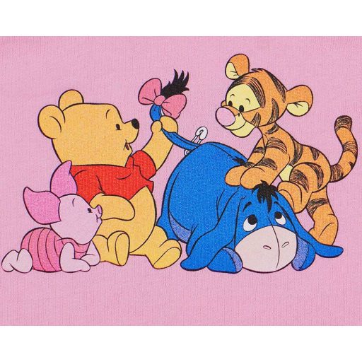 Belül bolyhos ujjatlan rugdalózó Micimackó mintával